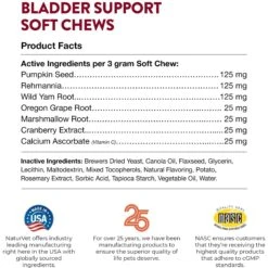 NaturVet Bladder Support Plus Cranberry Soft Chews Urinary Supplement For Dogs -Pet Wellness 100646 PT7. AC SS1800 V1698696474
