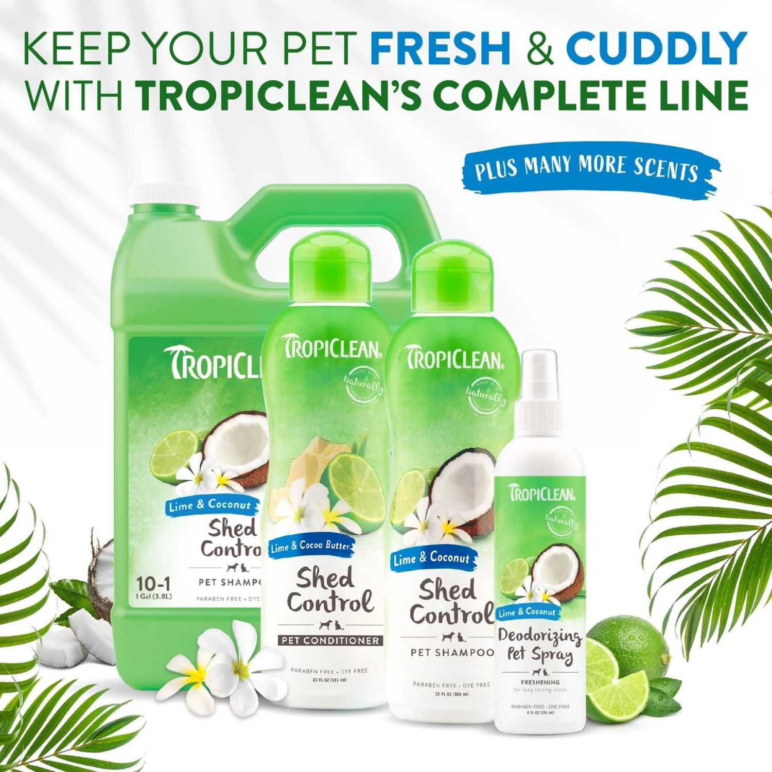 TropiClean Lime & Coconut Deshedding Dog Shampoo 7 TropiClean Lime & Coconut Deshedding Dog Shampoo - Image 7