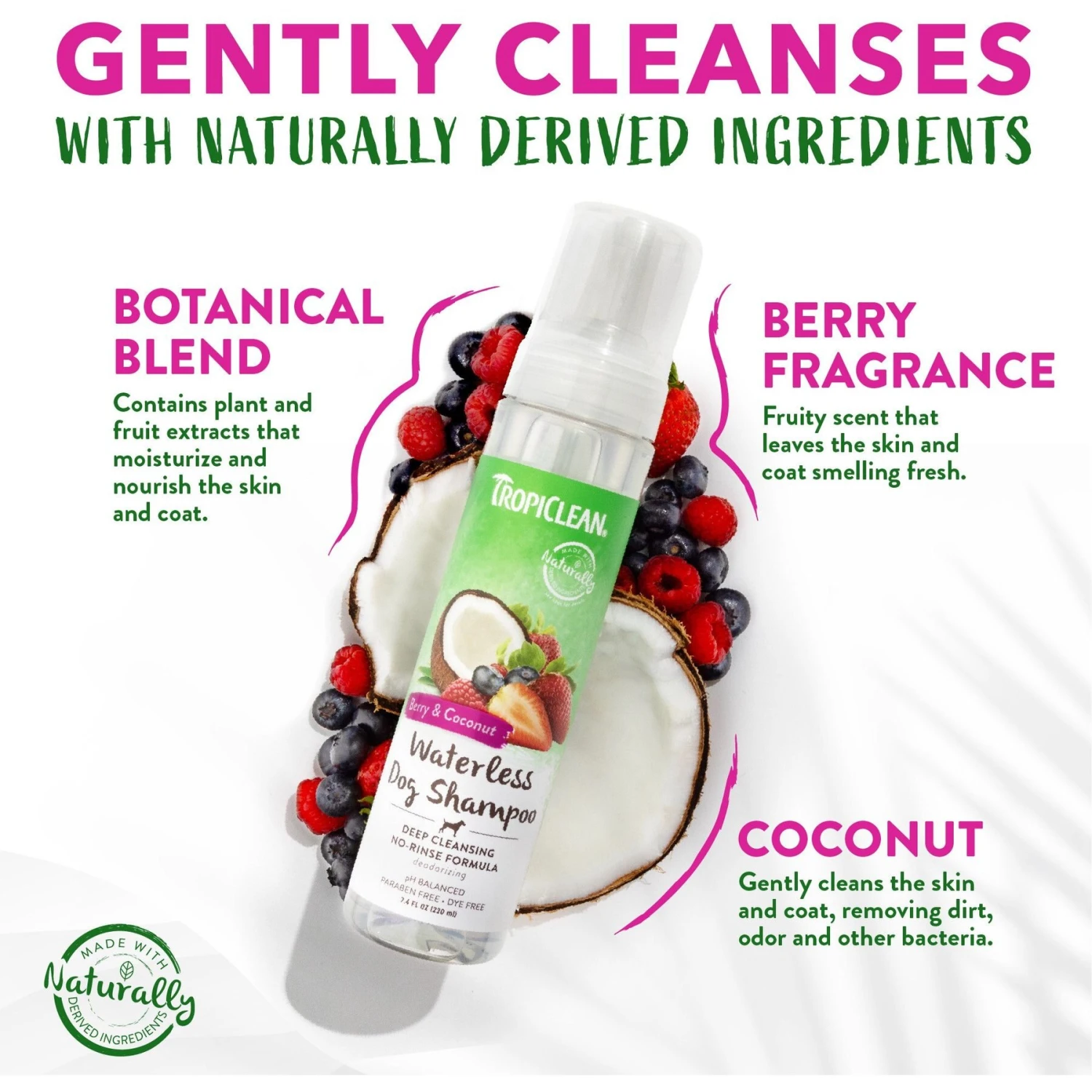 TropiClean Waterless Deep Cleaning Dog Shampoo 3 TropiClean Waterless Deep Cleaning Dog Shampoo - Image 3