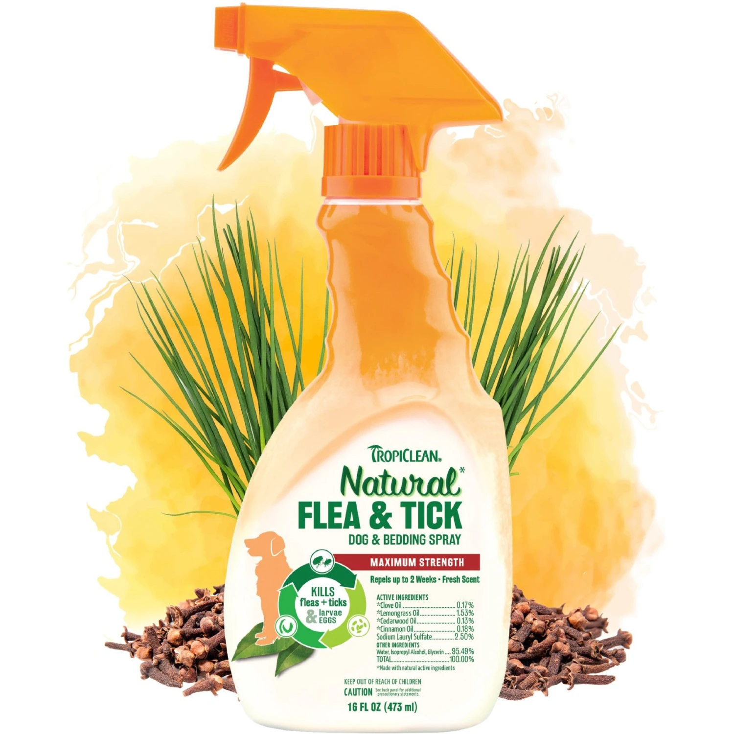 TropiClean Natural Flea & Tick Dog & Bedding Spray 1 TropiClean Natural Flea & Tick Dog & Bedding Spray