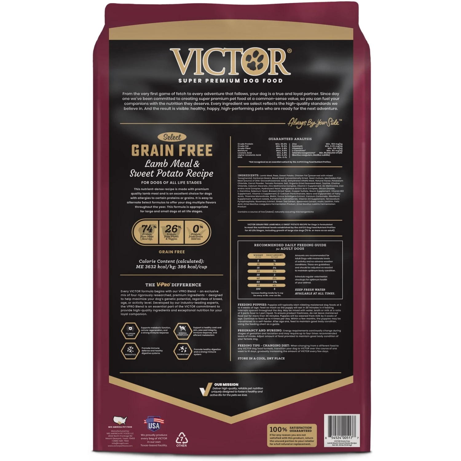VICTOR Select Lamb Meal & Sweet Potato Recipe Grain-Free Dry Dog Food 2 VICTOR Select Lamb Meal & Sweet Potato Recipe Grain-Free Dry Dog Food - Image 2
