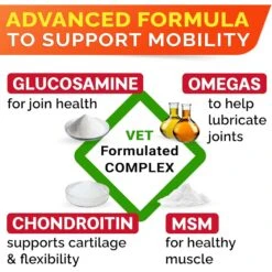 StrellaLab Senior Advanced Glucosamine Omega-3 Chicken Flavored Soft Chew Hip & Joint Supplement For Dogs, 120-count -Pet Wellness 1017910 PT2. AC SS1800 V1699634267