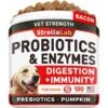 StrellaLab Vet Strength Probiotics Bacon Flavored Soft Chew Digestion & Immunity Supplement For Dogs, 120-count