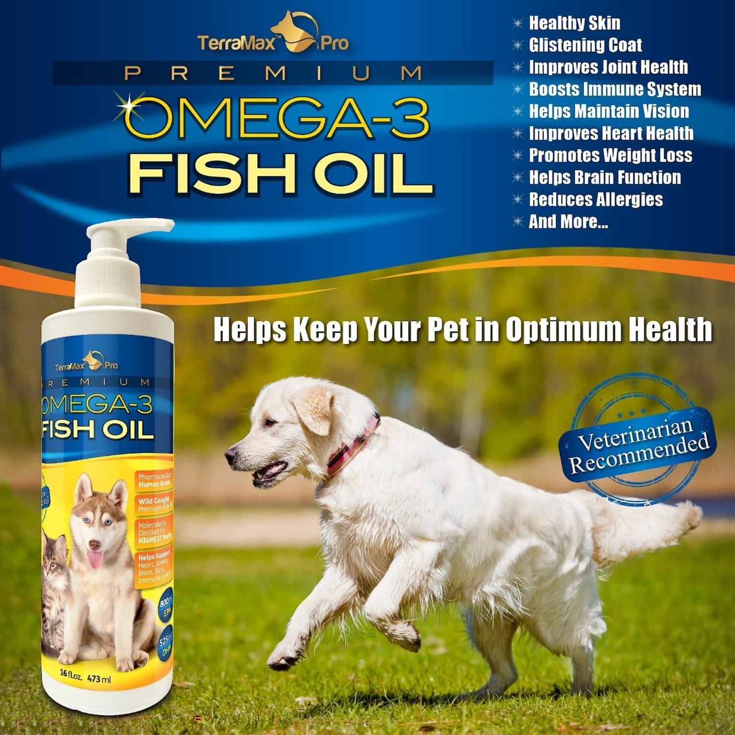 TerraMax Pro Premium Omega-3 Fish Oil Dog Supplement 4 TerraMax Pro Premium Omega-3 Fish Oil Dog Supplement - Image 4