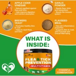 Beloved Pets Flea & Tick Prevention + Complex Multivitamin Chicken Flavored Soft Chew Flea & Tick Prevention Supplement For Dogs, 10-oz Jar -Pet Wellness 1021518 PT2. AC SS1800 V1701453047
