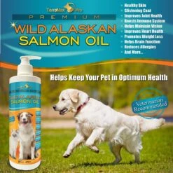 TerraMax Pro Premium Wild Alaskan Salmon Oil Skin & Coat Dog & Cat Liquid Supplement -Pet Wellness 102151 PT3. AC SS1800 V1474296776
