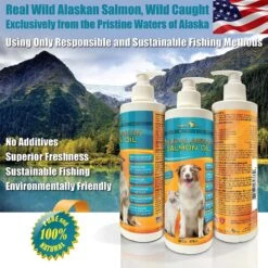 TerraMax Pro Premium Wild Alaskan Salmon Oil Skin & Coat Dog & Cat Liquid Supplement -Pet Wellness 102151 PT4. AC SS1800 V1474296777