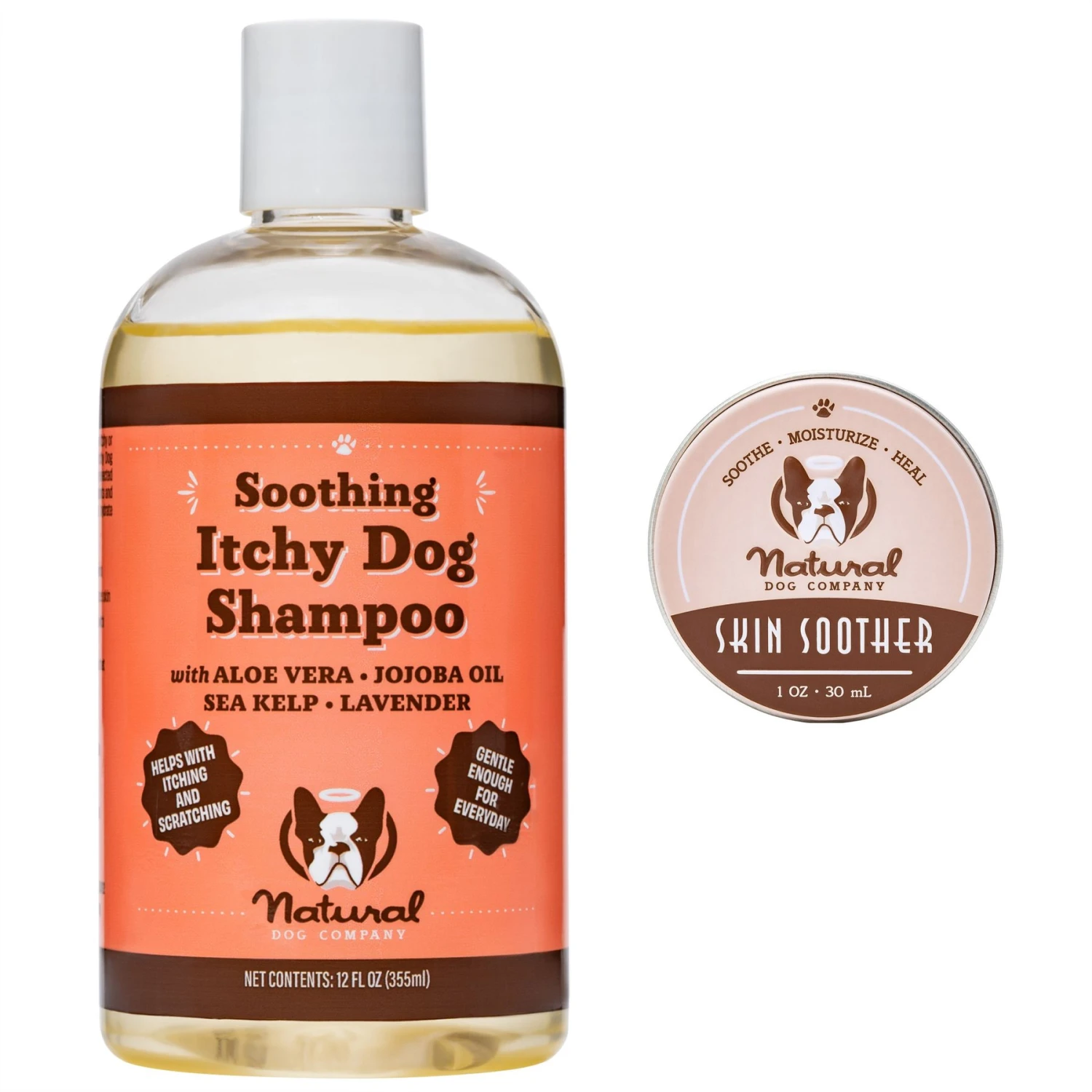 Natural Dog Company Skin Soother Dog Healing Balm & Natural Dog Company Itchy Dog Shampoo, 12-oz Bottle 1 Natural Dog Company Skin Soother Dog Healing Balm & Natural Dog Company Itchy Dog Shampoo, 12-oz Bottle