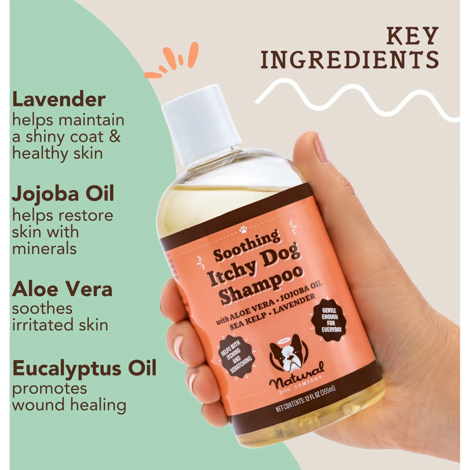 Natural Dog Company Skin Soother Dog Healing Balm & Natural Dog Company Itchy Dog Shampoo, 12-oz Bottle 7 Natural Dog Company Skin Soother Dog Healing Balm & Natural Dog Company Itchy Dog Shampoo, 12-oz Bottle - Image 7