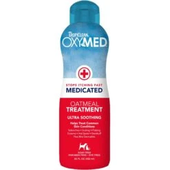 TropiClean OxyMed Medicated Anti-Itch Oatmeal Dog & Cat Shampoo & TropiClean OxyMed Medicated Oatmeal Dog & Cat Treatment Rinse -Pet Wellness 1030230 PT5. AC SS1800 V1702674116
