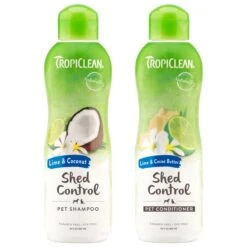 TropiClean Lime & Coconut Deshedding Dog Shampoo & TropiClean Lime & Cocoa Butter Deshedding Dog Conditioner