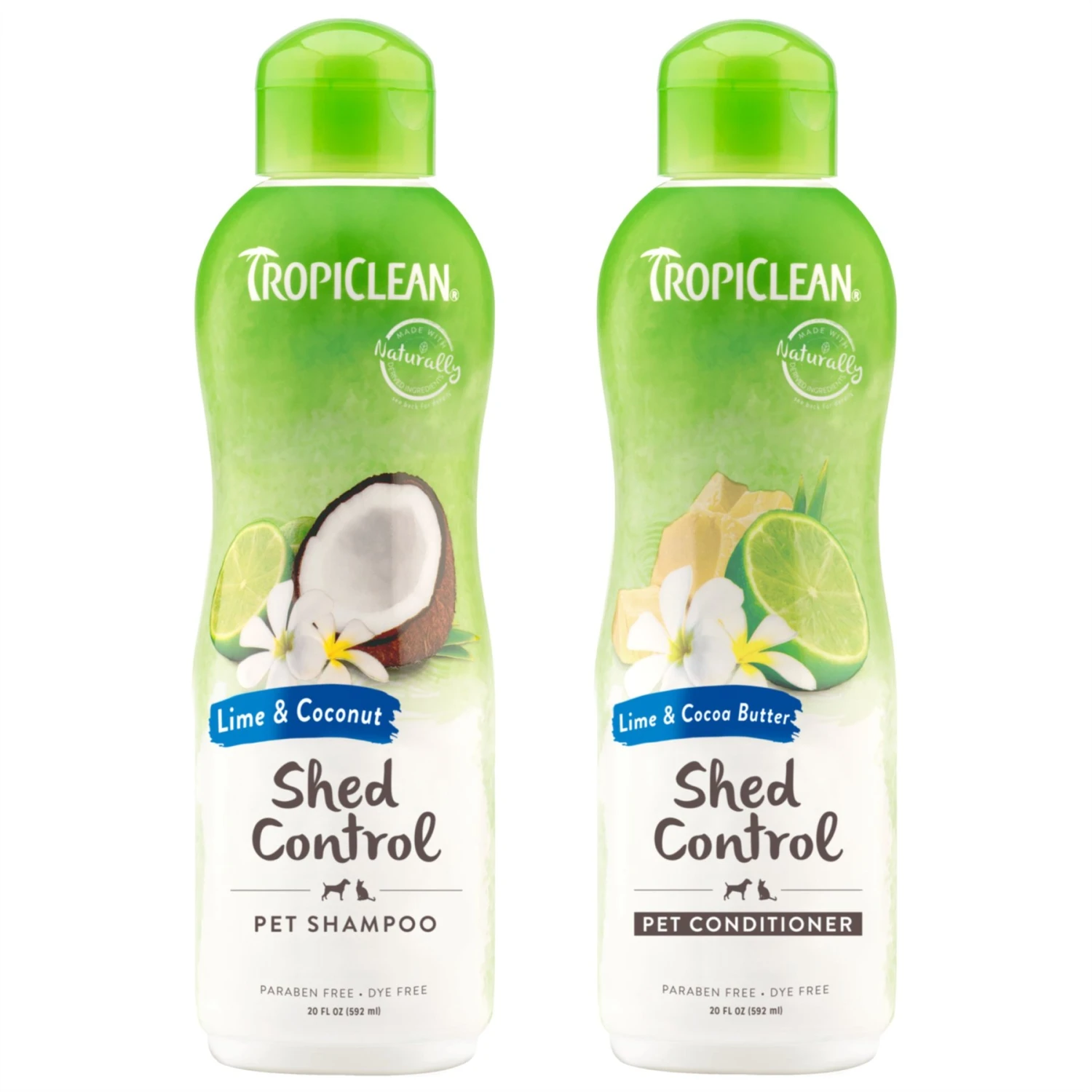 TropiClean Lime & Coconut Deshedding Dog Shampoo & TropiClean Lime & Cocoa Butter Deshedding Dog Conditioner 1 TropiClean Lime & Coconut Deshedding Dog Shampoo & TropiClean Lime & Cocoa Butter Deshedding Dog Conditioner