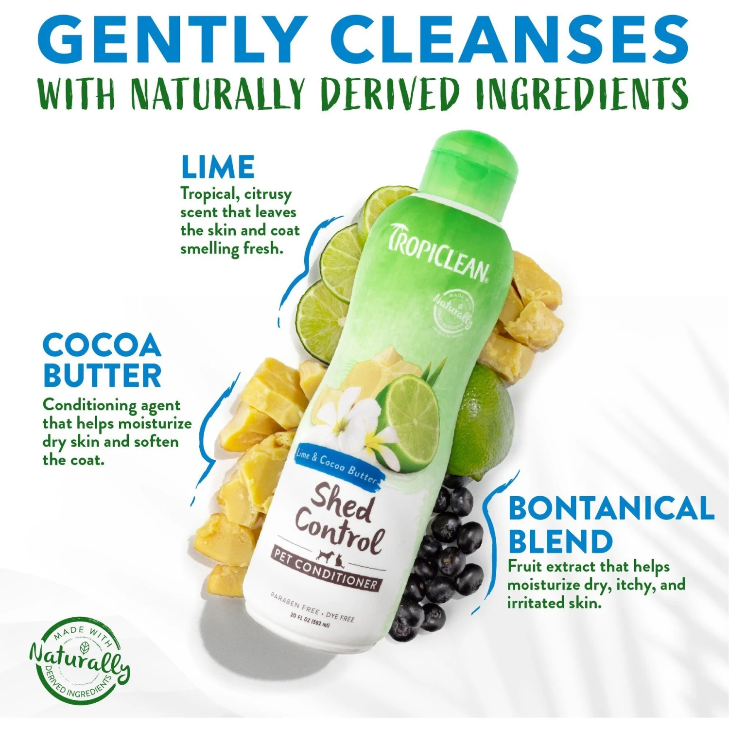TropiClean Lime & Coconut Deshedding Dog Shampoo & TropiClean Lime & Cocoa Butter Deshedding Dog Conditioner 7 TropiClean Lime & Coconut Deshedding Dog Shampoo & TropiClean Lime & Cocoa Butter Deshedding Dog Conditioner - Image 7