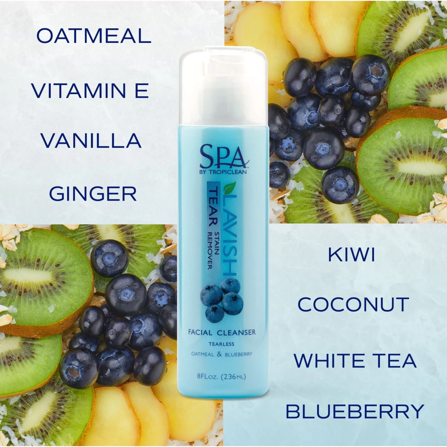 TropiClean Spa Tear Stain Cleanser For Dogs & TropiClean Spa Color White Coat Shampoo For Dogs & Cats 3 TropiClean Spa Tear Stain Cleanser For Dogs & TropiClean Spa Color White Coat Shampoo For Dogs & Cats - Image 3