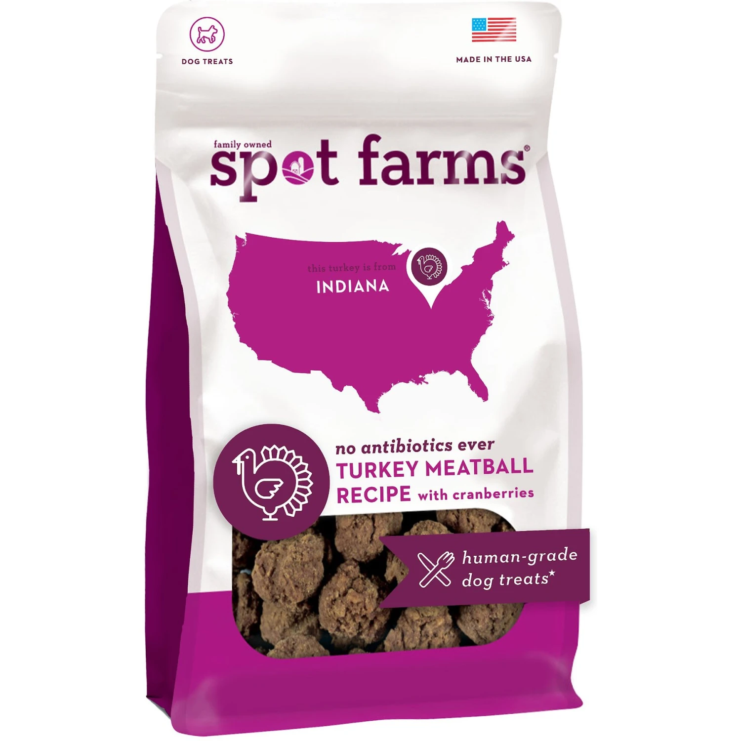 Spot Farms Turkey Meatball Recipe With Cranberries Dog Treats 1 Spot Farms Turkey Meatball Recipe With Cranberries Dog Treats