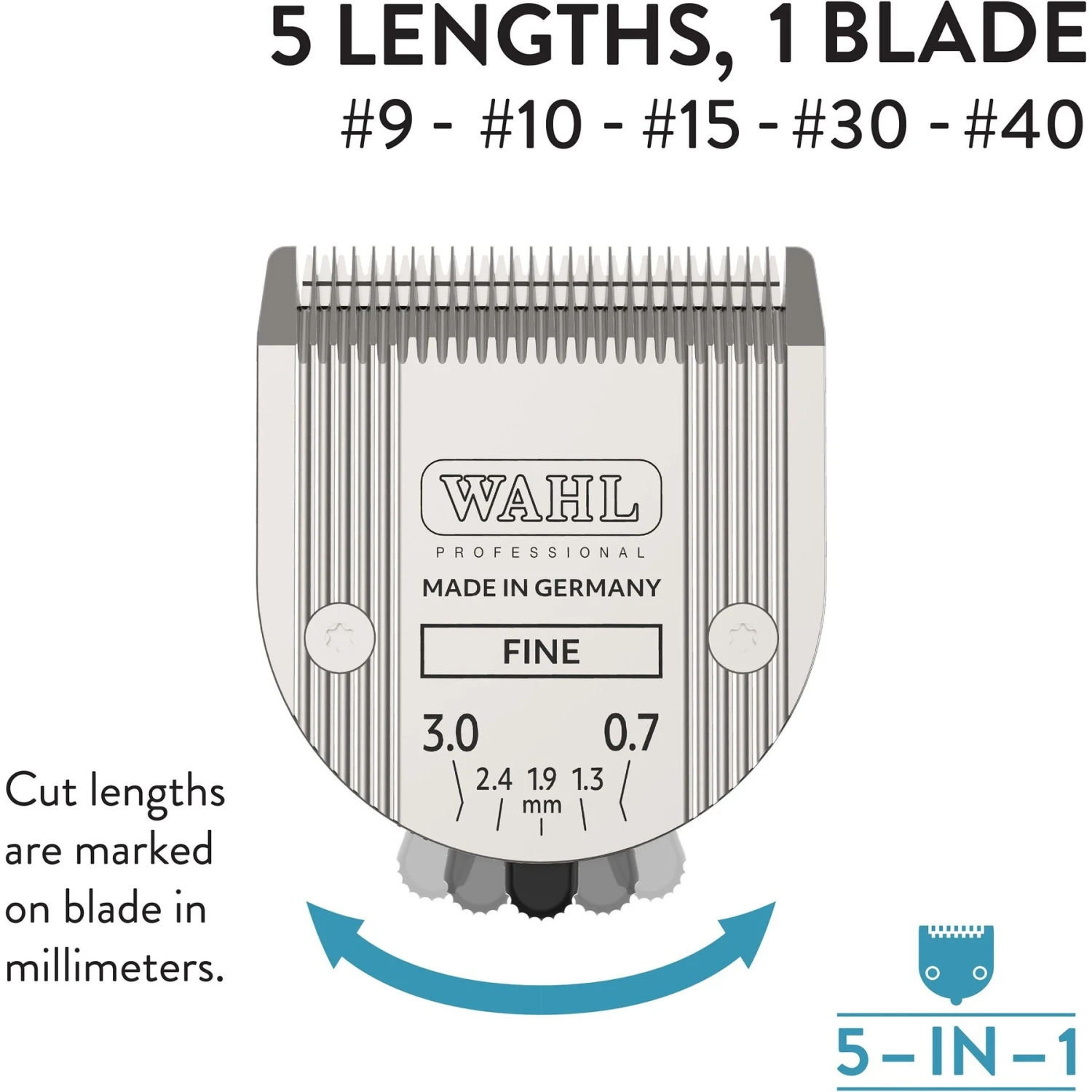 Wahl 5 In 1 Adjustable Detachable Fine Blade Set 3 Wahl 5 In 1 Adjustable Detachable Fine Blade Set - Image 3