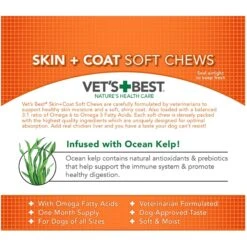 Vet's Best Chicken Flavored Soft Chews Skin & Coat Supplement For Dogs 9 Vet's Best Chicken Flavored Soft Chews Skin & Coat Supplement For Dogs -Pet Wellness 107024 PT3. AC SS1800 V1537382855