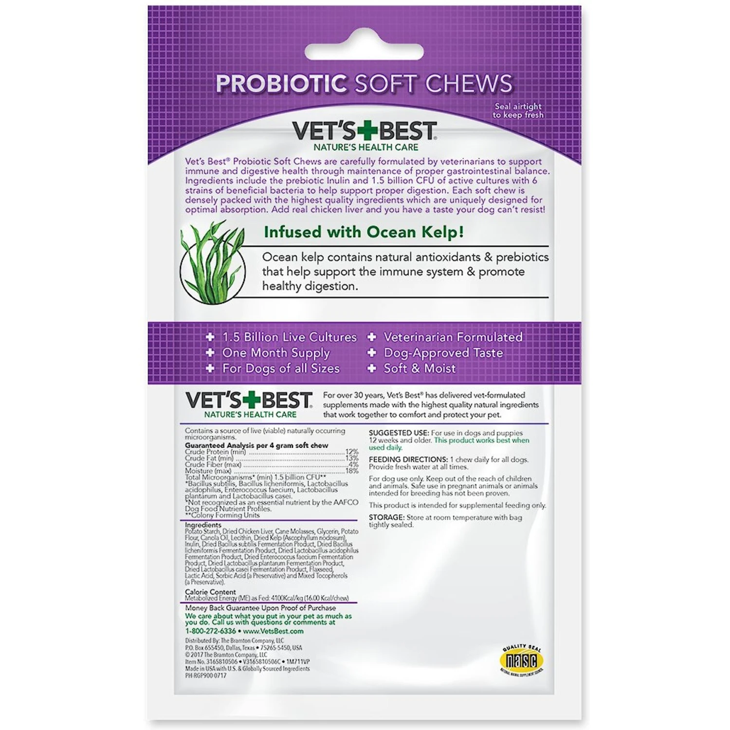 Vet's Best Probiotic Chicken Flavored Soft Chews Digestive Supplement For Dogs 2 Vet's Best Probiotic Chicken Flavored Soft Chews Digestive Supplement For Dogs - Image 2