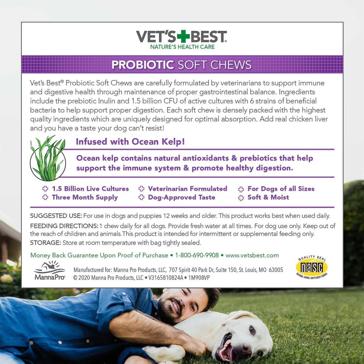 Vet's Best Probiotic Chicken Flavored Soft Chews Digestive Supplement For Dogs 8 Vet's Best Probiotic Chicken Flavored Soft Chews Digestive Supplement For Dogs - Image 8