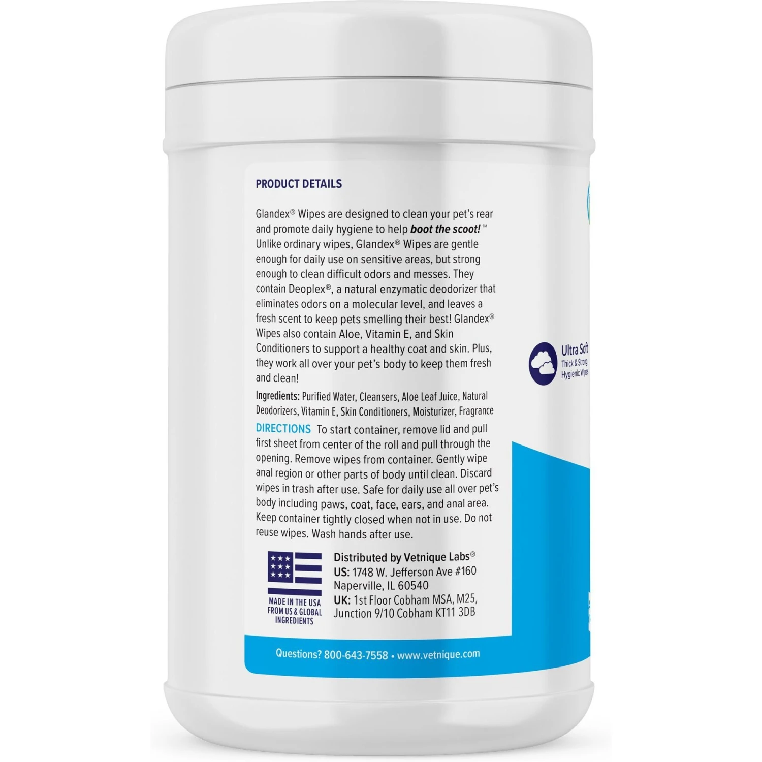 Vetnique Labs Glandex Wipes Rear End Anal Gland Cleansing & Deodorizing Hygienic Rear End Boot The Scoot Dog & Cat Wipes 5 Vetnique Labs Glandex Wipes Rear End Anal Gland Cleansing & Deodorizing Hygienic Rear End Boot The Scoot Dog & Cat Wipes - Image 5