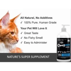 Finest For Pets Omegease Omega-Rich Fish Oil Dog & Cat Supplement -Pet Wellness 109195 PT3. AC SS1800 V1612830071