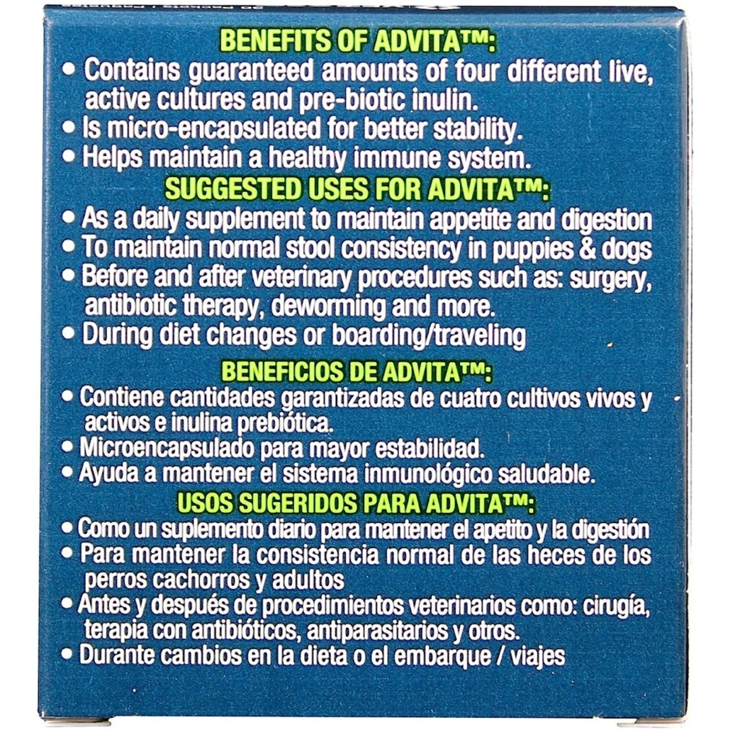 VetOne Advita Probiotic Nutritional Dog Supplement 2 VetOne Advita Probiotic Nutritional Dog Supplement - Image 2