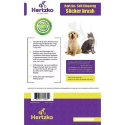 Hertzko Self-Cleaning Dog & Cat Slicker Brush -Pet Wellness 109944 PT4. AC SS1800 V1484077137