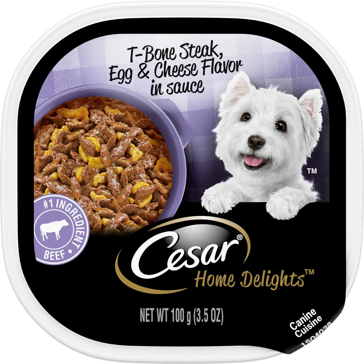Cesar Home Delights T-Bone Steak, Egg & Cheese Flavor With Potatoes In Sauce Small Breed Adult Wet Dog Food Trays 1 Cesar Home Delights T-Bone Steak, Egg & Cheese Flavor With Potatoes In Sauce Small Breed Adult Wet Dog Food Trays