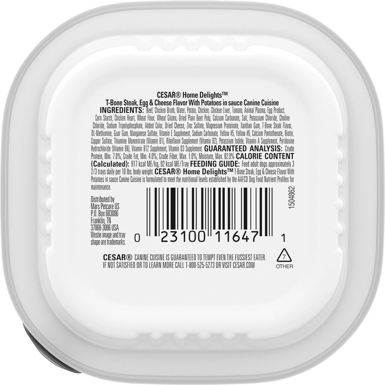 Cesar Home Delights T-Bone Steak, Egg & Cheese Flavor With Potatoes In Sauce Small Breed Adult Wet Dog Food Trays 2 Cesar Home Delights T-Bone Steak, Egg & Cheese Flavor With Potatoes In Sauce Small Breed Adult Wet Dog Food Trays - Image 2