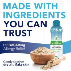 TropiClean OxyMed Hypo-Allergenic Oatmeal Dog & Cat Shampoo -Pet Wellness 111571 PT3. AC SS1800 V1663608859