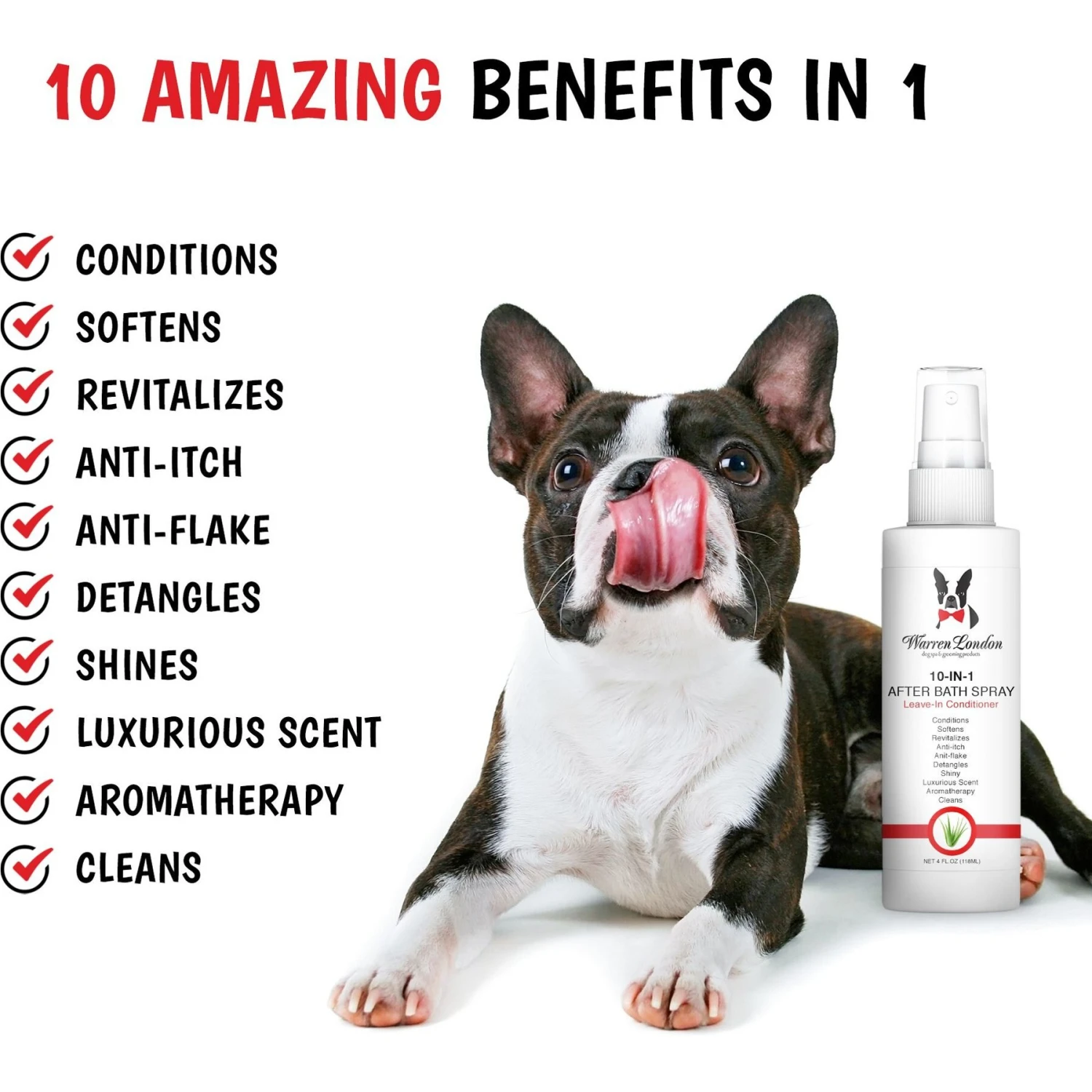 Warren London 10-in-1 Dog After Bath Leave-In Conditioning Spray 2 Warren London 10-in-1 Dog After Bath Leave-In Conditioning Spray - Image 2