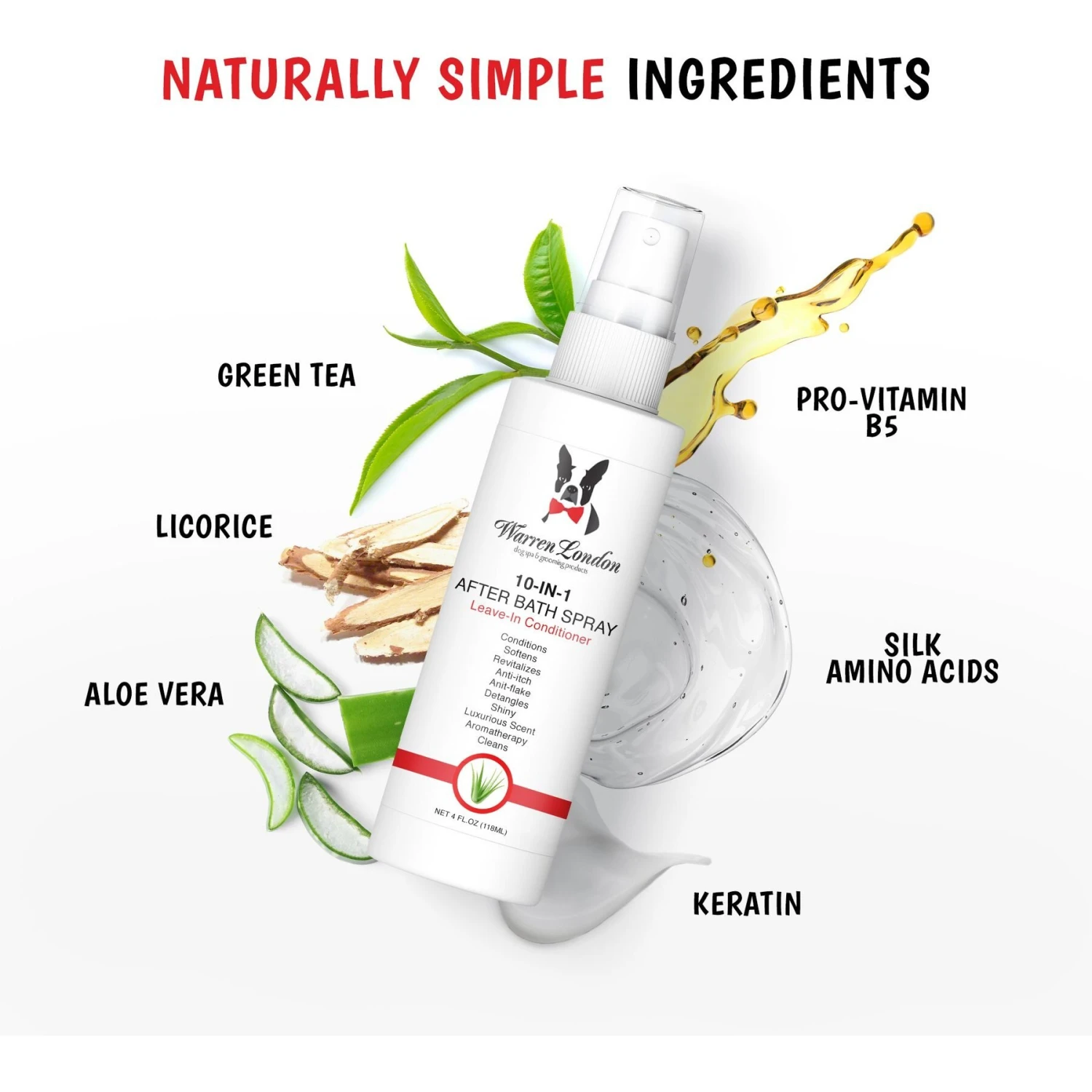 Warren London 10-in-1 Dog After Bath Leave-In Conditioning Spray 3 Warren London 10-in-1 Dog After Bath Leave-In Conditioning Spray - Image 3