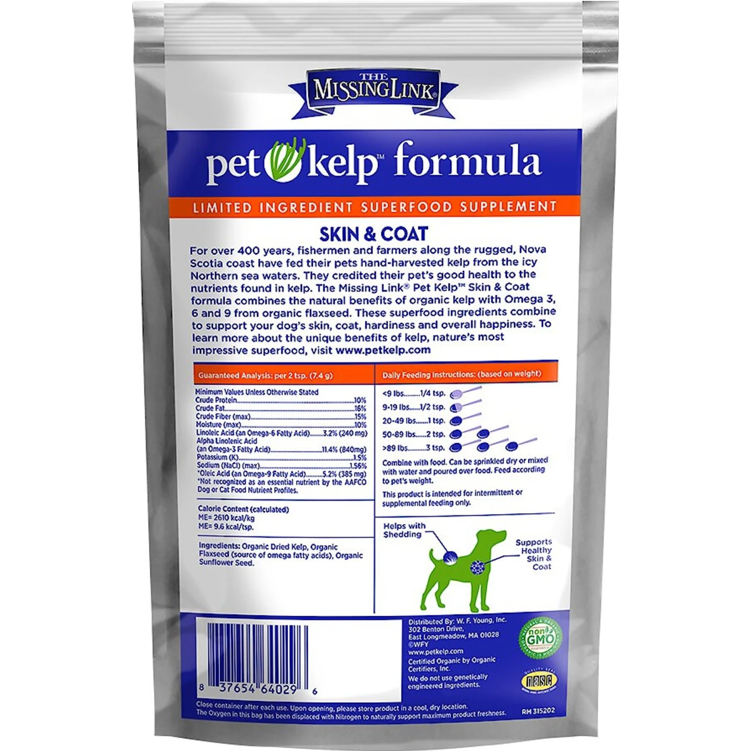 The Missing Link Pet Kelp Skin & Coat Dog Supplement 2 The Missing Link Pet Kelp Skin & Coat Dog Supplement - Image 2