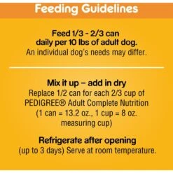 Pedigree Chopped Ground Dinner Filet Mignon & Bacon Flavor Adult Canned Wet Dog Food -Pet Wellness 114328 PT8. AC SS1800 V1652994097
