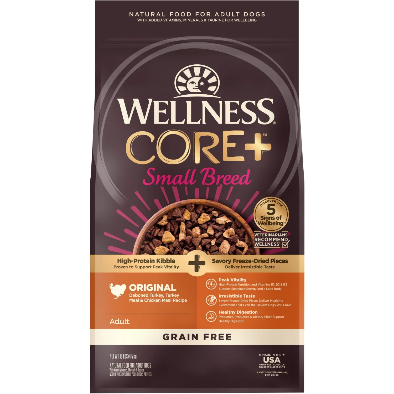Wellness CORE RawRev Grain-Free Small Breed Original Recipe With Freeze-Dried Turkey Dry Dog Food 1 Wellness CORE RawRev Grain-Free Small Breed Original Recipe With Freeze-Dried Turkey Dry Dog Food
