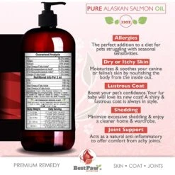 Best Paw Nutrition Pure Alaskan Salmon Oil Dog & Cat Supplement -Pet Wellness 114527 PT8. AC SS1800 V1595881870