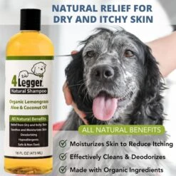 4-Legger Organic, Hypo-Allergenic, Lemongrass & Aloe Dog Shampoo -Pet Wellness 114584 PT3. AC SS1800 V1696281013