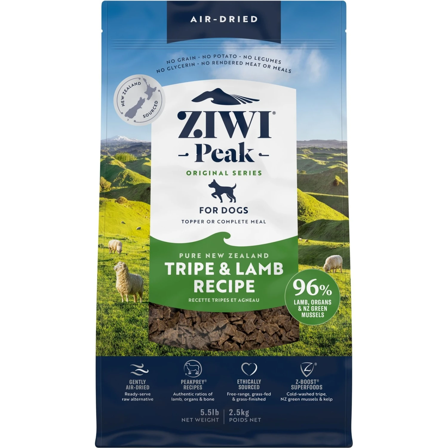 ZIWI Peak Tripe & Lamb Grain-Free Air-Dried Dog Food 1 ZIWI Peak Tripe & Lamb Grain-Free Air-Dried Dog Food