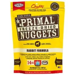 Primal Rabbit Formula Nuggets Grain-Free Raw Freeze-Dried Dog Food