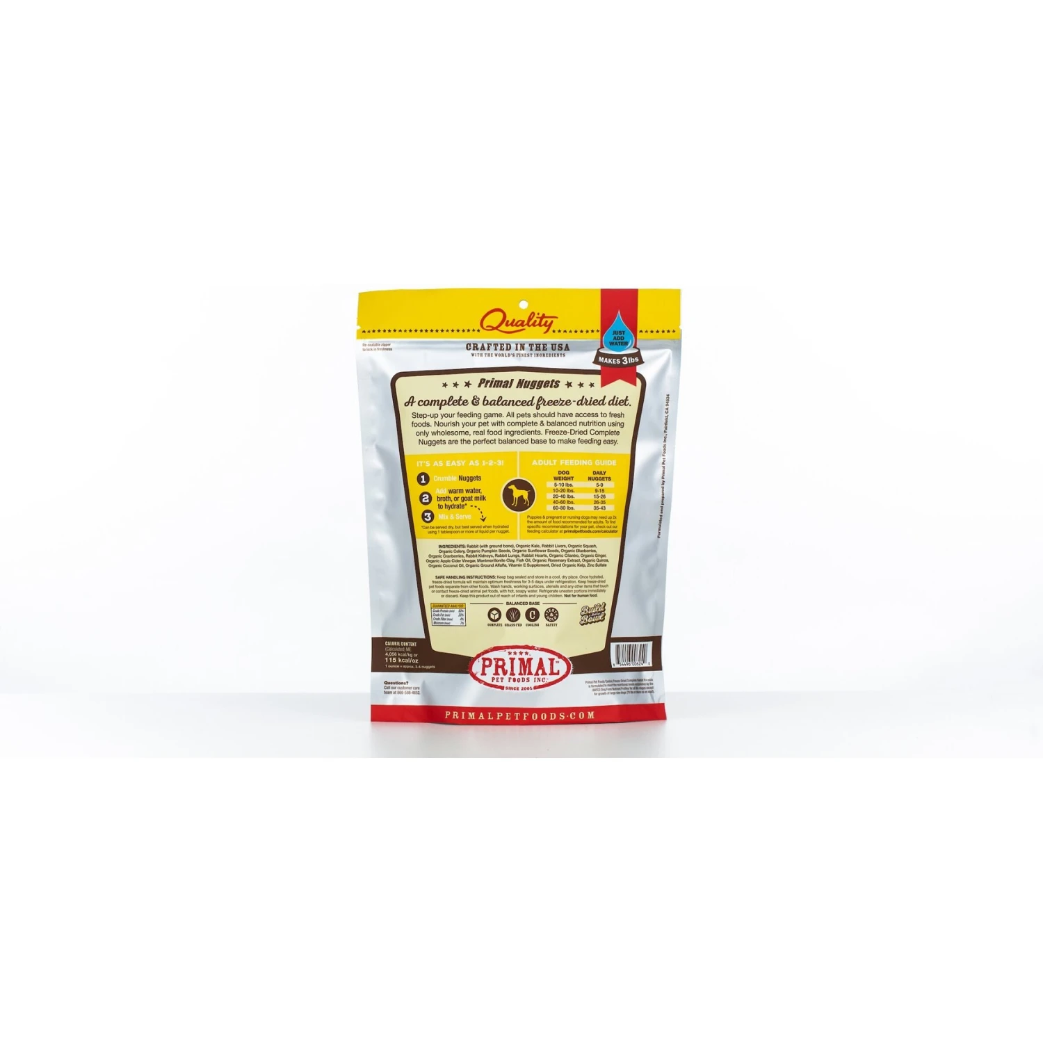 Primal Rabbit Formula Nuggets Grain-Free Raw Freeze-Dried Dog Food 3 Primal Rabbit Formula Nuggets Grain-Free Raw Freeze-Dried Dog Food - Image 3