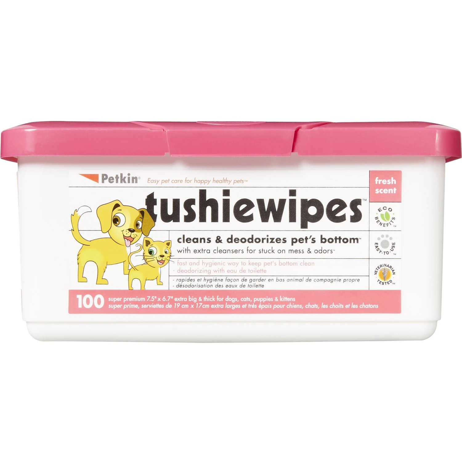 Petkin Dog & Cat Tushie Wipes 1 Petkin Dog & Cat Tushie Wipes