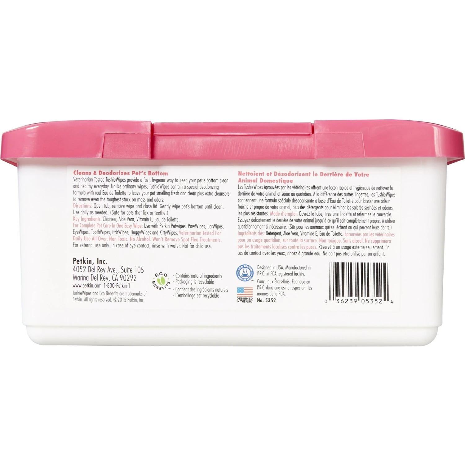 Petkin Dog & Cat Tushie Wipes 2 Petkin Dog & Cat Tushie Wipes - Image 2