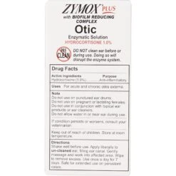 Zymox Plus Advanced Formula 1% Hydrocortisone Otic Dog & Cat Ear Infection Solution, 1.25-oz Bottle -Pet Wellness 116094 PT4. AC SS1800 V1543860722