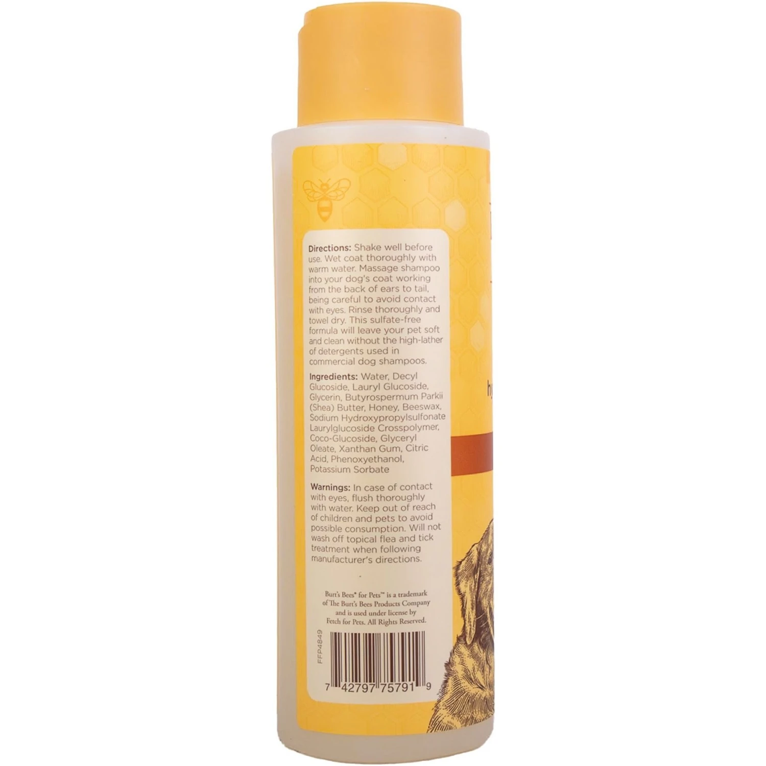 Burt's Bees Hypoallergenic Dog Shampoo, 16-oz Bottle 3 Burt's Bees Hypoallergenic Dog Shampoo, 16-oz Bottle - Image 3