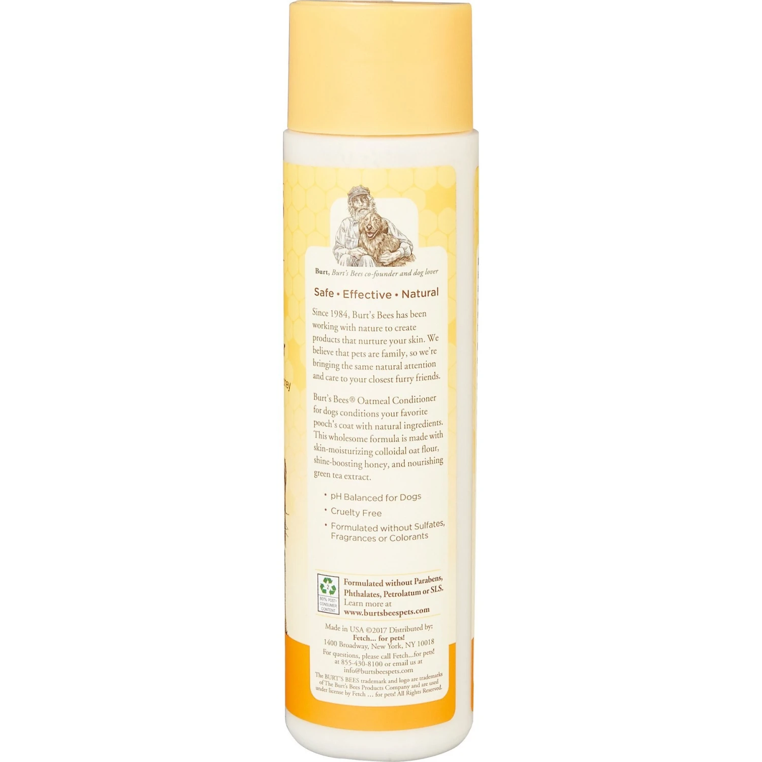 Burt's Bees Oatmeal Dog Conditioner, 10-oz Bottle 5 Burt's Bees Oatmeal Dog Conditioner, 10-oz Bottle - Image 5