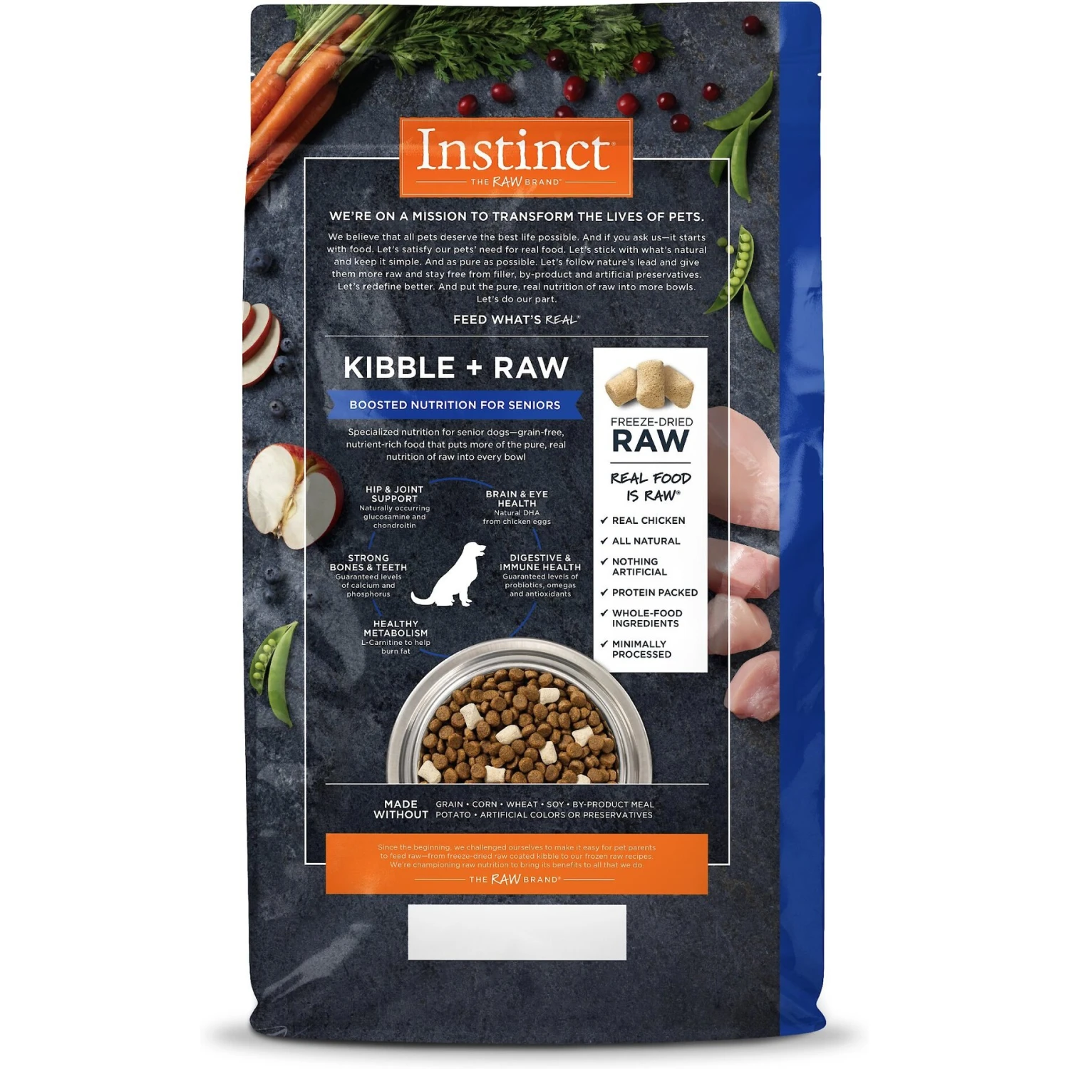 Instinct Raw Boost Senior Grain-Free Recipe With Real Chicken & Freeze-Dried Raw Pieces Dry Dog Food 2 Instinct Raw Boost Senior Grain-Free Recipe With Real Chicken & Freeze-Dried Raw Pieces Dry Dog Food - Image 2