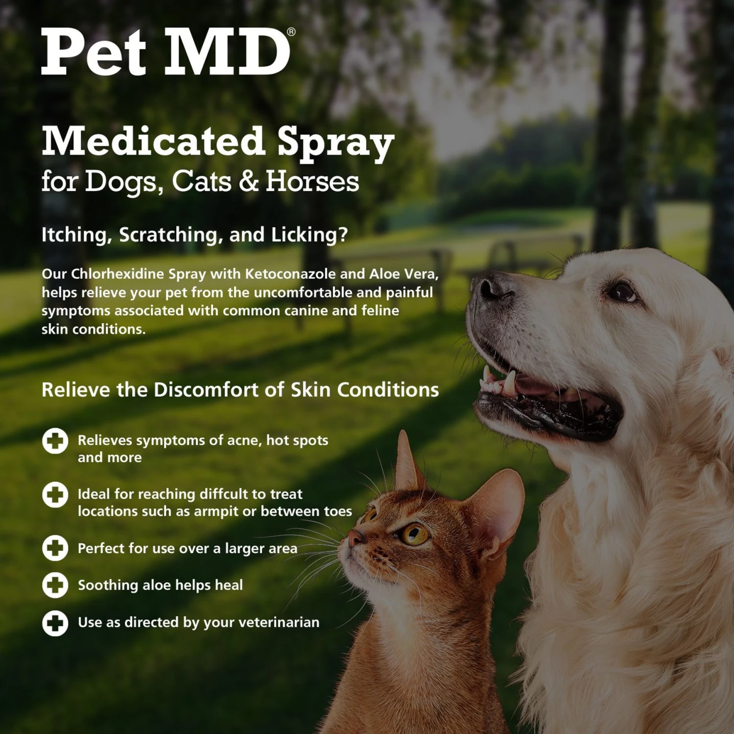 Pet MD Antiseptic & Antifungal Medicated Spray For Dogs, Cats & Horses 3 Pet MD Antiseptic & Antifungal Medicated Spray For Dogs, Cats & Horses - Image 3