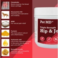 Pet MD Triple Strength Hip & Joint Hypoallergenic Dog Supplement -Pet Wellness 119508 PT2. AC SS1800 V1659886766
