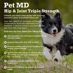 Pet MD Triple Strength Hip & Joint Hypoallergenic Dog Supplement -Pet Wellness 119508 PT3. AC SS1800 V1659886768