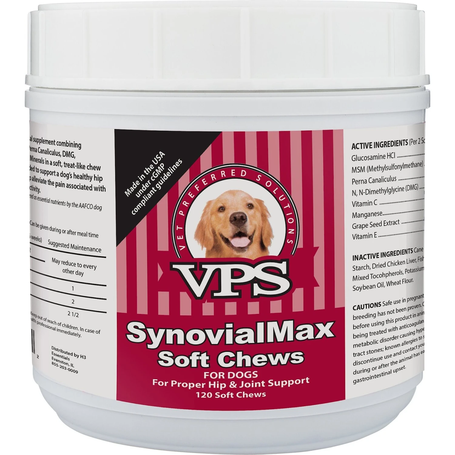VPS SynovialMax Hip & Joint Support Soft Chew Dog Supplement 1 VPS SynovialMax Hip & Joint Support Soft Chew Dog Supplement